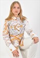 VINTAGE LONG SLEEVE SHIRT IN ABSTRACT PRINT