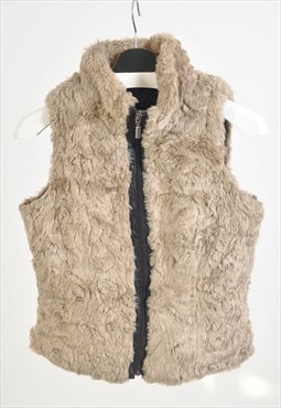VINTAGE 90S faux fur vest