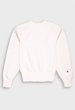 Champion pastel pink gingham sweatshirt