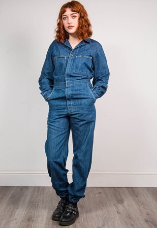 70'S VINTAGE LEE BLUE DENIM JUMPSUIT BOILERSUIT