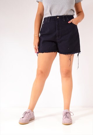 VINTAGE LEE CUT-OFF DENIM SHORTS NAVY