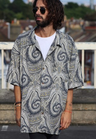 VINTAGE // 80'S // PATTERNED SHIRT