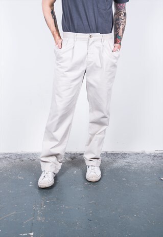 DOCKERS VINTAGE 1980S BEIGE TROUSERS