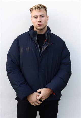 NAVY TOMMY HILFIGER PUFFER JACKET