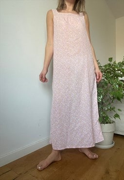 Vintage 90s Cotton Powdered Pink Night Gown