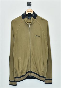 Vintage Champion Zip Up Sweatshirt Brown XLarge