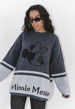 Vintage 90s Disney Cartoon Jumper With Minnie Mouse