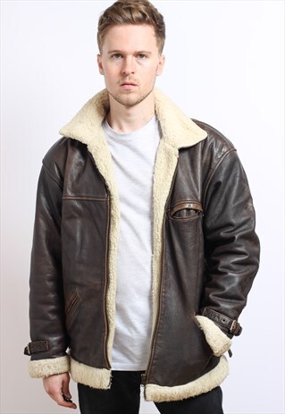 VINTAGE LEATHER AVIATOR JACKET