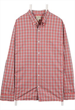 Vintage 90's L.L.Bean Shirt Long Sleeve Button Up Check Red