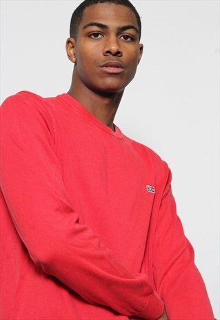 VINTAGE NAPAPIJRI LOGO JUMPER RED