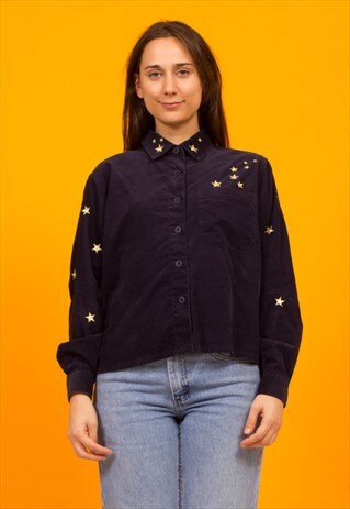 VINTAGE CORD SHIRT WITH EMBROIDERED STARS