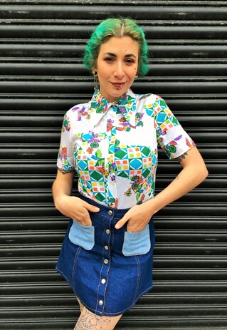 VINTAGE POINTY COLLARED TOP