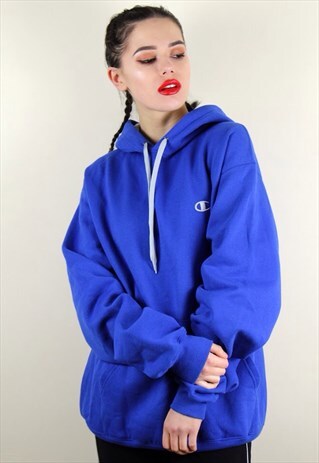 VINTAGE BLUE CHAMPION OVERSIZED HOODIE
