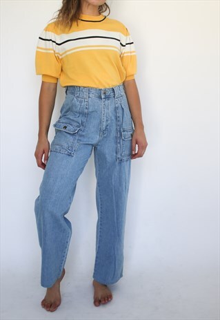 YELLOW STRIPE KNIT TEE