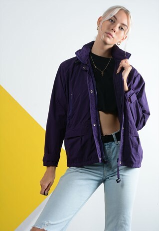 VINTAGE LL BEAN OUTDOOR JACKET IN PURPLE .