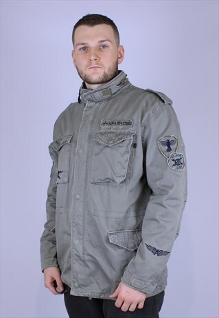 ALPHA INDUSTRIES MADE IN USA TACTIC VINTAGE JACKET