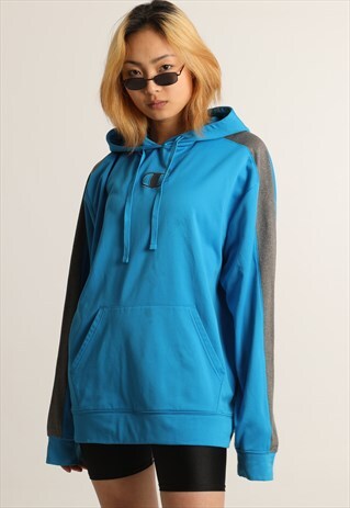 VINTAGE CHAMPION EMBROIDERED LOGO HOODIE
