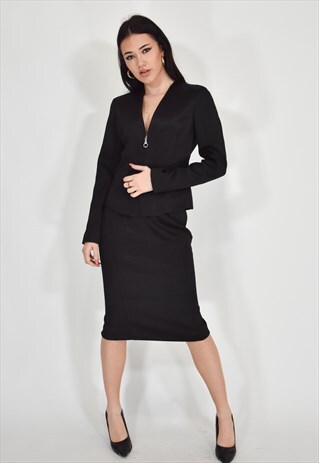 VERSACE CLASSIC DRESS SKIRT AND JACKET BLACK
