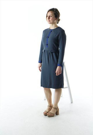 LONG SLEEVE SECRETARY DRESS / GRAY STRAIGHT DRESS