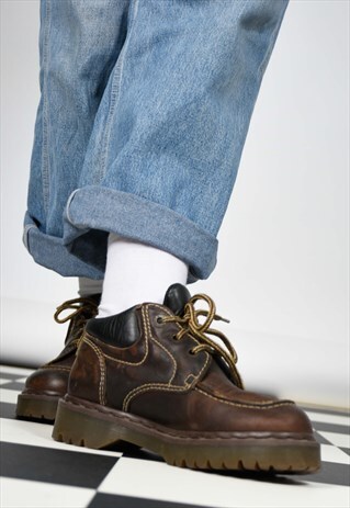 DR MARTENS BROWN ANKLE BOOTS MADE IN ENGLAND