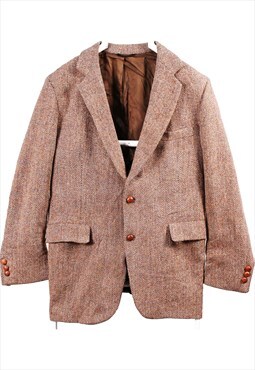 Vintage 90's Harris Tweed Blazer Tweed Wool Jacket Button Up
