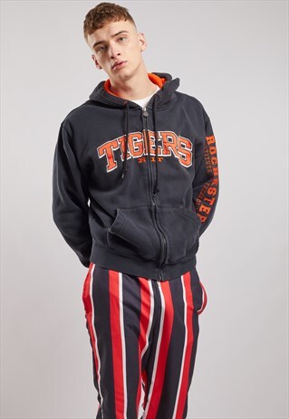 VINTAGE CHAMPION ROCHESTER TIGERS ZIP-UP HOODIE
