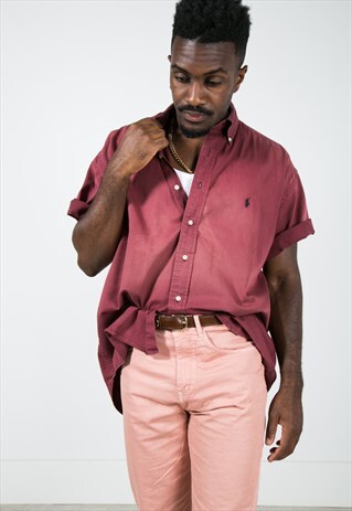 VINTAGE 80S POLO RALPH LAUREN SHORT SLEEVE SHIRT/ S4445