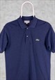 VINTAGE LACOSTE BLUE POLO SHIRT SHORT SLEEVE SMALL