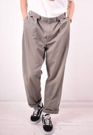 POLO RALPH LAUREN MENS VINTAGE TROUSERS W34 L32 GREY 90S