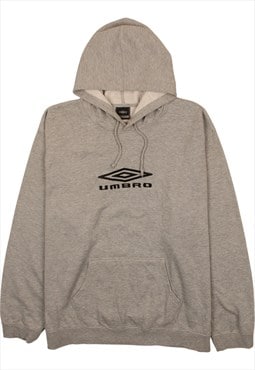 Umbro 90's Spellout Hoodie XXLarge (2XL) Grey