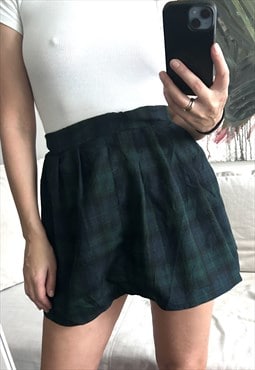 Plaid Green lolita Mini Skirt - S