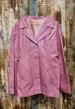 Vintage Pink leather Jacket '90