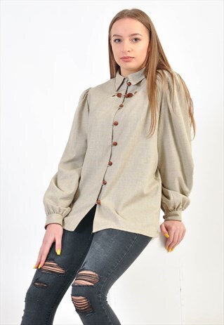 VINTAGE ELEGANT SHIRT IN BEIGE