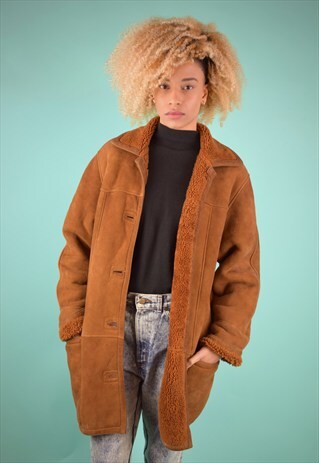VINTAGE 90'S SHEARLING COAT