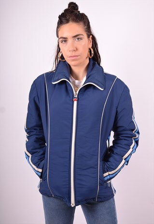 WOMENS VINTAGE JACKET MEDIUM BLUE 90'S