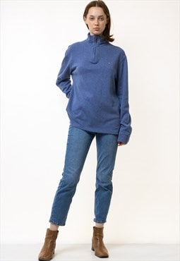 Ralph Lauren Sweater y2k Blue 1/4 Jumper 19235