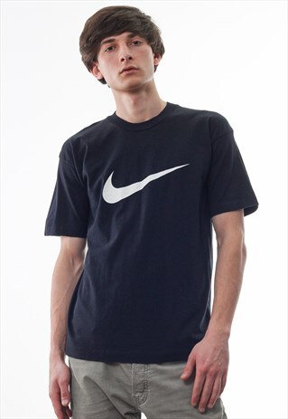 VINTAGE NIKE TEE 90S BLACK BIG LOGO