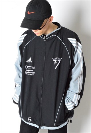 2005 BLACK AND GREY ADIDAS SPORTS TRACK JACKET