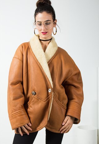 VINTAGE FAUX FUR COAT / S115