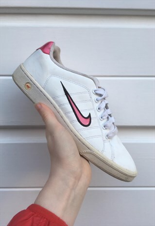 WOMENS VINTAGE NIKE AIR WHITE PINK TRAINERS SHOES