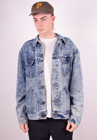 RIFLE MENS VINTAGE DENIM JACKET MEDIUM BLUE 90S