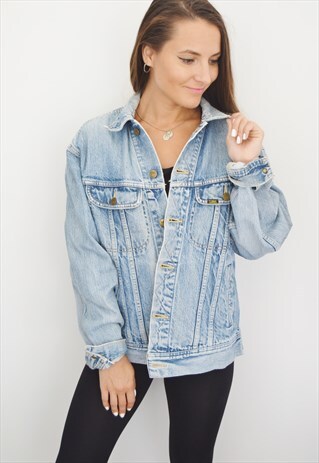 90'S LEE RIDERS VINTAGE DISTRESSED DENIM JACKET