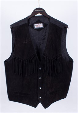 Vintage Minnetonka Suede Tassel Waistcoat Vest