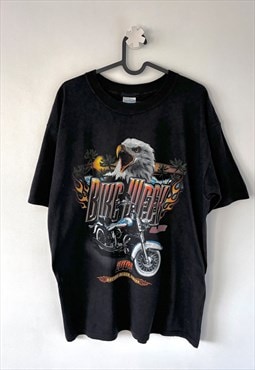 Vintage Daytona bike week black T-shirt 2004 large 