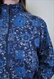 90S FLOWERS WINDBREAKER, TRACK SUIT JACKET FESTIVAL SPORT 