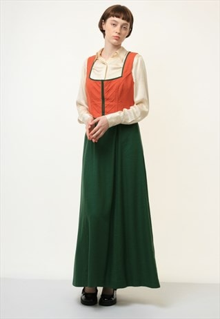 70S VINTAGE COTTAGECORE TRACHTEN TYROL FOLK DRESS 4004