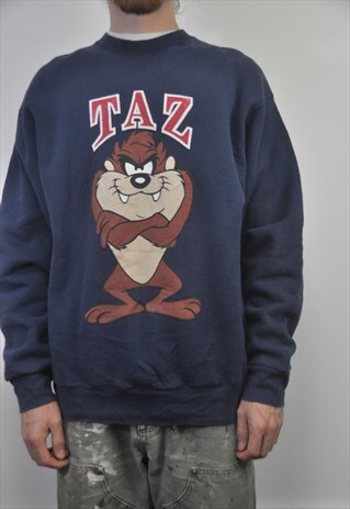 VINTAGE 90S TAZ DEVIL WARNER BROS LOONEY TUNES SWEATSHIRT