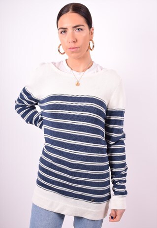 BURBERRY WOMENS VINTAGE JUMPER SWEATER LARGE MULTI 90'S