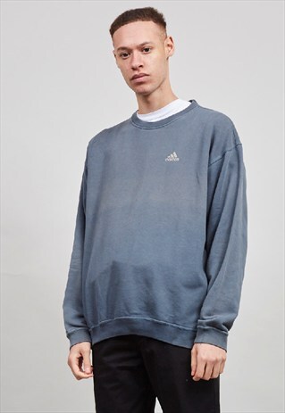 VINTAGE ADIDAS 90'S DARK TEAL OVERSIZED SWEATER