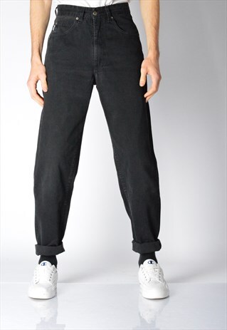VINTAGE 90S FADED BLACK GRUNGE JEANS